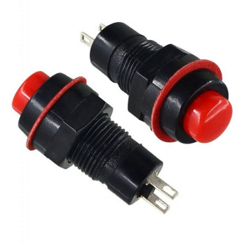 ЭТ Кнопка FOTEK 10мм, нажимная 10мм, красная