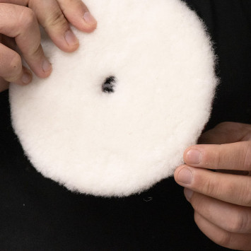 Lambswool-Pad short for eccentric Polishers - полировальный круг из натуральной овчины  для  эксцентриковых машинок 150mm 9998214