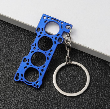 Брелок  &quot;Прокладка двигателя&quot; карабин (1 кольцо)  Синий