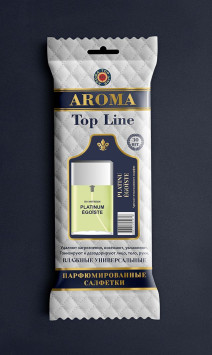 Парфюмированные салфетки большие AROMA Top Line Platinum Egoiste (упак.30шт)