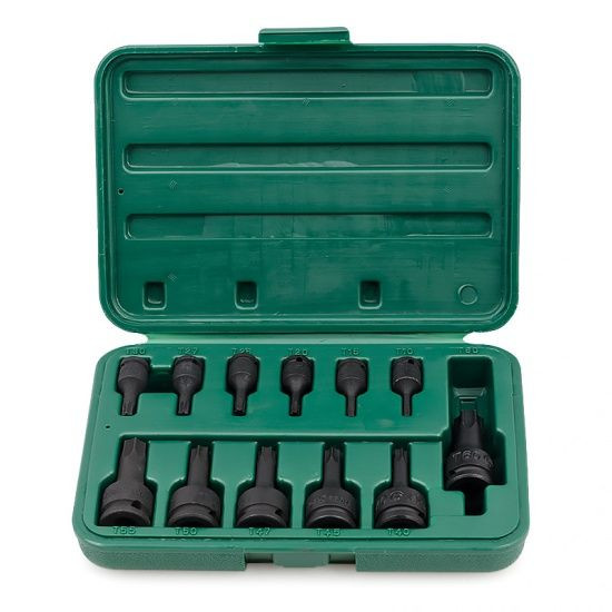 Инструмент HANS. Комплект ударных головок 1/2&quot; TORX  T10-T60  12предм.