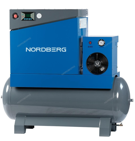 Компрессор винтовой NORDBERG NCA10RD (7,5 кВт, ресивер 350 л, 10 бар, 900 л/мин)