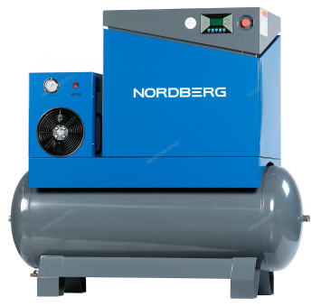Компрессор винтовой NORDBERG NCA10RD (7,5 кВт, ресивер 350 л, 10 бар, 900 л/мин)