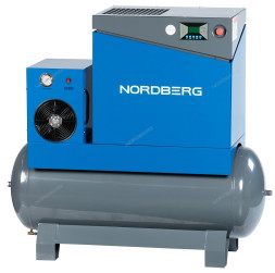 Компрессор винтовой NORDBERG NCA10RD (7,5 кВт, ресивер 350 л, 10 бар, 900 л/мин)