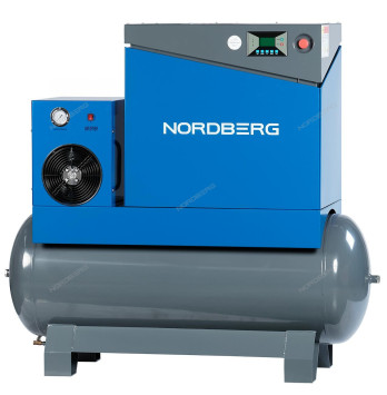 Компрессор винтовой NORDBERG NCA10RD (7,5 кВт, ресивер 350 л, 10 бар, 900 л/мин)