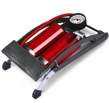 Насос ножной &quot;AVS&quot; двухцилиндр. с манометром