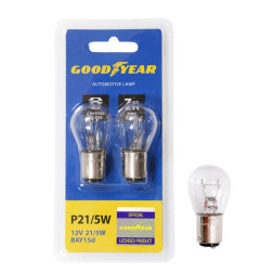 Автолампа GOODYEAR  12V  P21/5W  BAY15d  (блистер: к-т 2шт.)