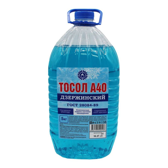Тосол  &quot;Дзержинский ГОСТ&quot;  А-40М 5 кг.  ( мягкая бутылка ПЭТ )
