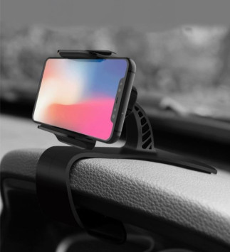 Держатель моб. телефона Carlife на козырек на панели  Черный