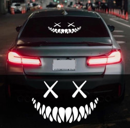 Наклейка  Улыбка дьявола  60x39см Белый