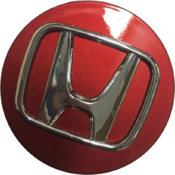 Заглушка (колпачок) на литой диск мод. HONDA  красный  ( D69/D63)