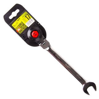 Alloid. Ключ комбинированный трещоточный с карданом 17 мм.