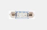 SOLAR  Свет-од  24V  T11x36  6LED  C5W  SV8.5 синий 2шт