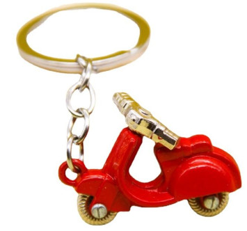 Брелок  &quot;Скутер&quot; карабин (1 кольцо)  красный