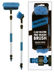 Щетка для мытья машины "Black&Blue" телеск., проточная ручка 72-115см, с запорным краном (BB602)