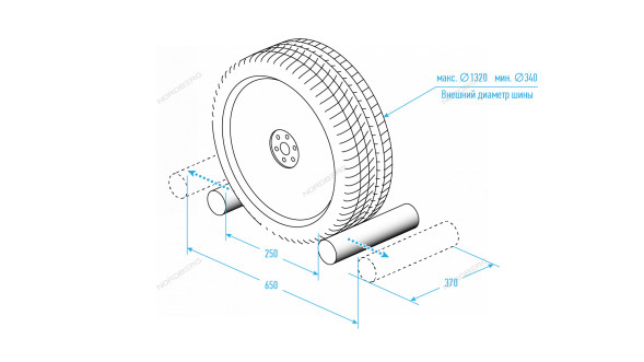 Домкрат подкатной гидравлический NORDBERG N3S4 для перемещения автомобиля