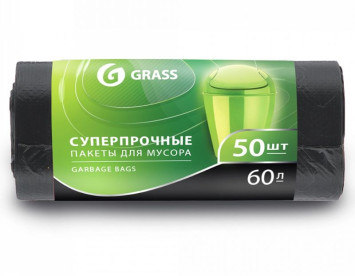 GRASS Мешки для мусора  30л.  30шт. 55х46см  черный