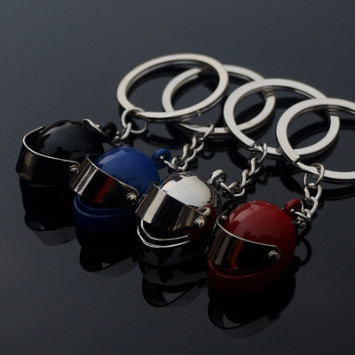 Брелок  &quot;шлем&quot; карабин (1 кольцо)  Красный