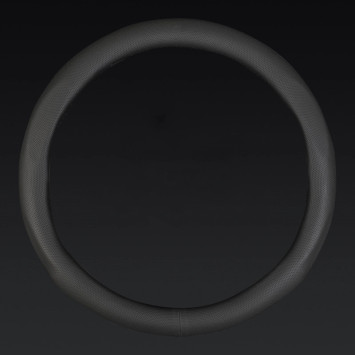 Оплетка на руль   Carlife &quot;AlcantaraLux&quot; М,  алькантара, бел. основа, нулевая отметка черный/серый