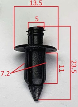 Клипсы  В=23,5 / Ш=13,5 мм.  (цена за упак. 10шт.)