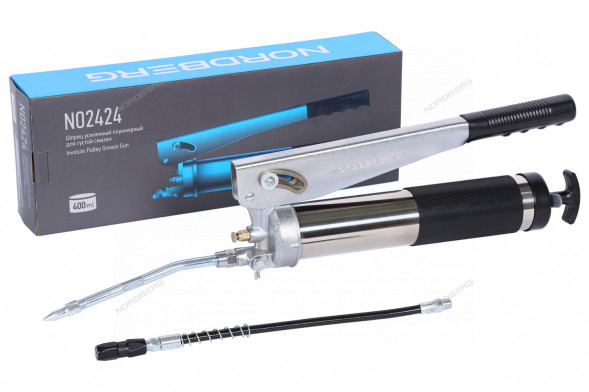 Шприц плунжерный NORDBERG NO2424 для густой смазки (400 мл)