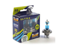 Лампа МАЯК 12V H4 60/55W Ultra P43t White Vision+150% (к-т.2шт)