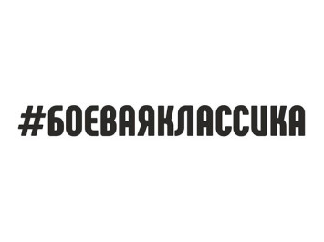 Наклейка &quot;#БОЕВАЯКЛАССИКА&quot;  3x30см. Белый