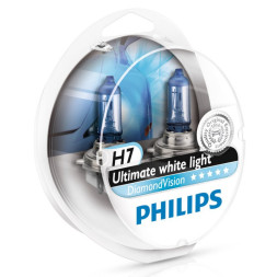 Автолампа Philips 12V   H7    55W  PX26d  Diamond Vision 5000K SQL  Set 2 pcs.
