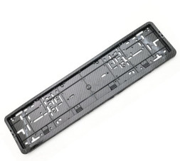 Рамка номера пластик  карбон, формат евро (книжка)