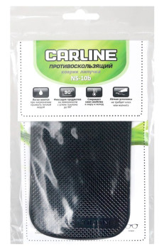Коврик антискольз. на торпедо  Carline  чёрный,  малый 145х85мм