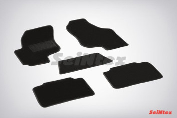 Коврики текстильн. KIA Cerato II 2009-2013г. /компл.5шт./осн.резин./ LUX