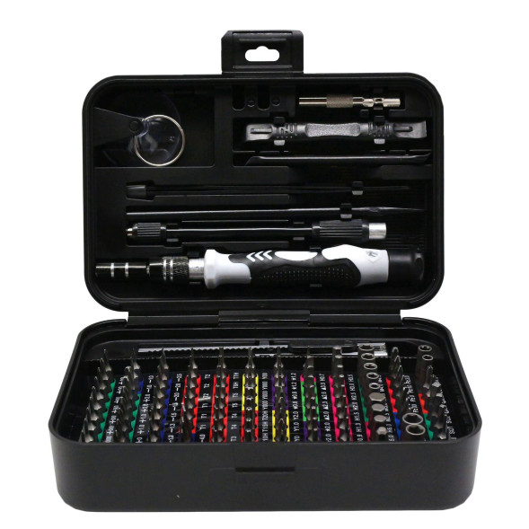 Набор отвертка с трещеткой и набором бит, 132 предмета
