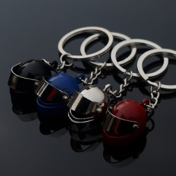 Брелок  "шлем" карабин (1 кольцо)  Хром