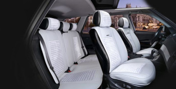 Комплект Накидок «MADRID PLUS» Серый/Серый/Серый (велюр премиум класса/экокожа)