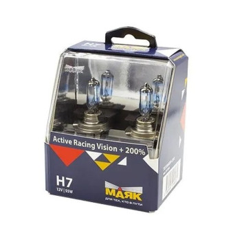 Лампа МАЯК 12V    H7   55W  Active  PX26d  Active Racing Vision+200% (к-т.2шт)