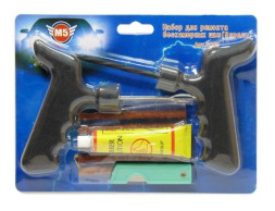 Наборы для ремонта бескамерки 9 предм. М5  (шило, рашпиль, 5 шнуров, нож, клей)