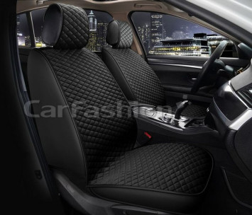 Накидки Фронт   «ROMB FRONT»  Чёрный/Чёрный/Чёрный  (велюр/экокожа)