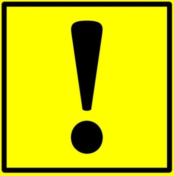 Наклейка  &quot;Восклицательный знак&quot; !!!   15х15см