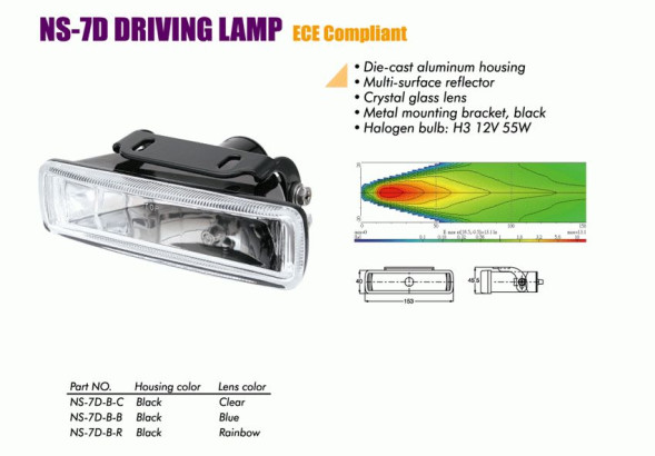Фары доп. NS-7 D-B-C H3/12V/55W
