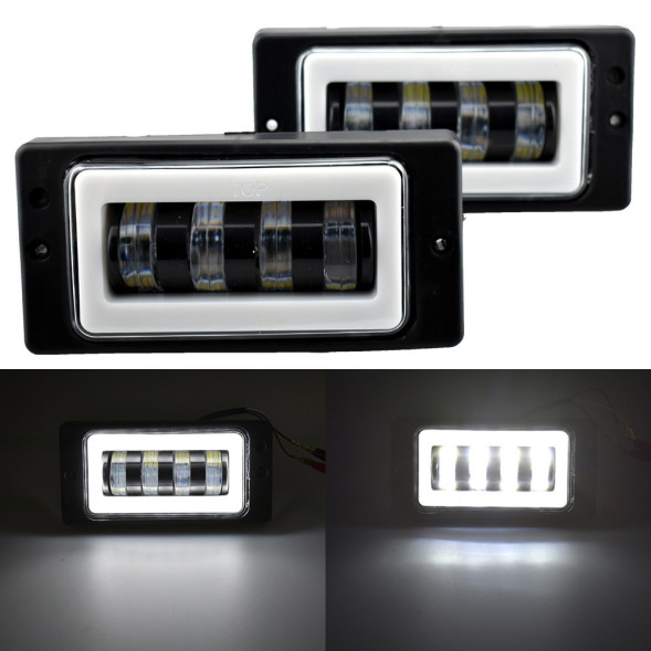 Фары  доп.модельные LADA 2110-2115 LED + ходовой огонь, белый  (компл.2шт)