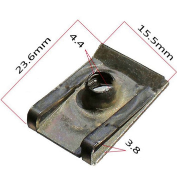 Клипсы  В=23,6 / Ш=15,5 мм.  (цена за упак. 10шт.)
