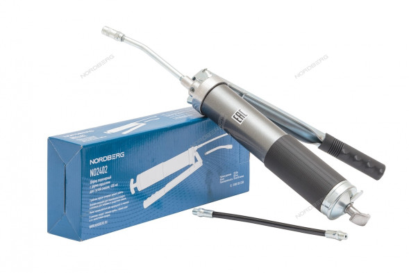 Шприц двухплунжерный NORDBERG NO2402 для густой смазки (400 мл)