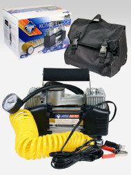 Компрессор TORNADO АК-75 10Атм/75л/150 PSI/клеммы /двухпоршневой/шланг/метал.корпус/ СУМКА