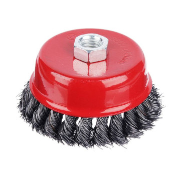 М5. Щётка металл. для УШМ  65мм/М14 кручёная (чашка)