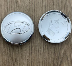 Заглушка (колпачок) на литой диск мод. HYUNDAI  хром/серый  ( D65/D51)