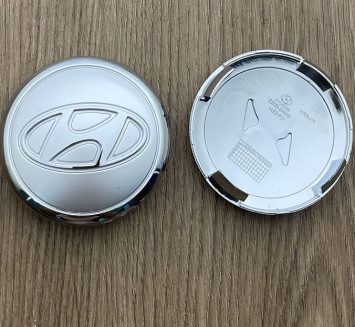 Заглушка (колпачок) на литой диск мод. HYUNDAI  хром/серый  ( D65/D51)