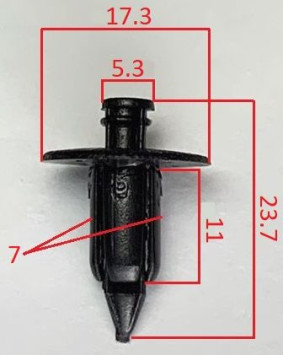 Клипсы  В=23,7 / Ш=17,3 мм.  (цена за упак. 10шт.)