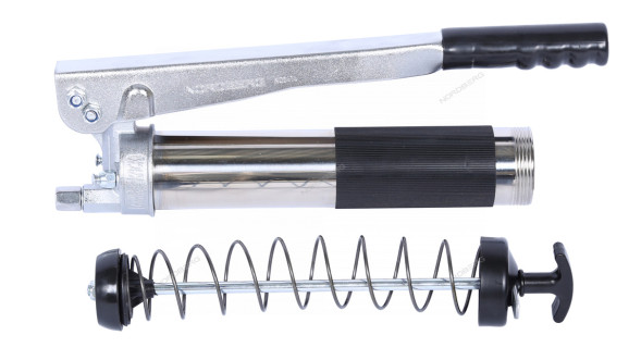 Шприц плунжерный NORDBERG NO2414 с шестеренчатой передачей для густой смазки (400 мл)