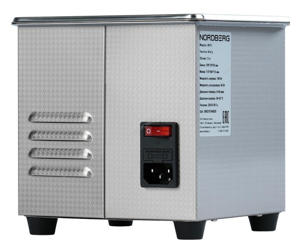 Ультразвуковая ванна NORDBERG NU13 с подогревом (1,3 л) 