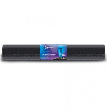 GRASS Мешки для мусора 120л.  15шт. 84х128см  черный